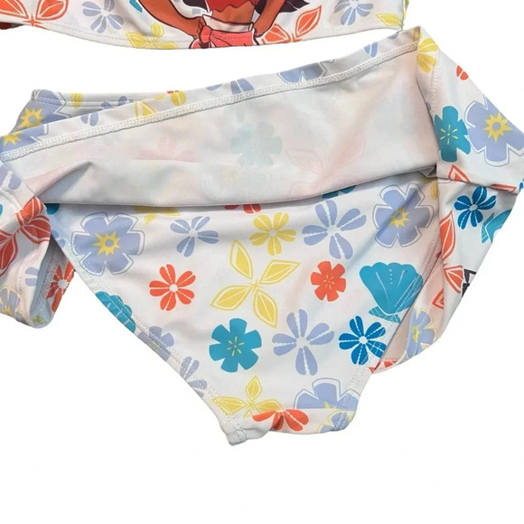 Disney Moana Two Piece Halter Bikini Skirt Set Size 9/10 - Picture 5 of 9